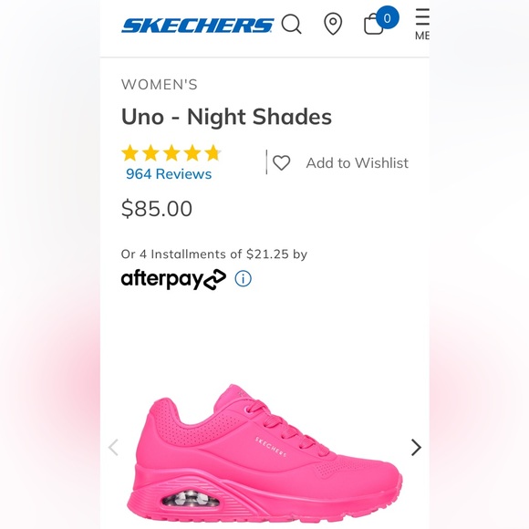 Skechers Hot Pink “Uno - Night Shades” Sneakers Women’s SIZE 7 - Picture 12 of 12